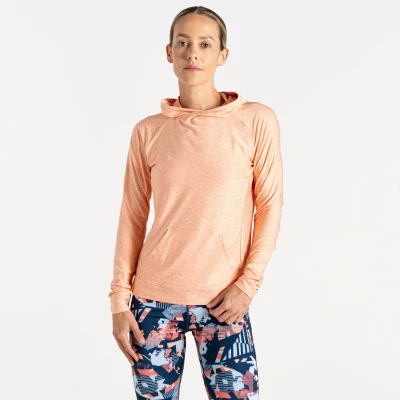 Image of Dare 2b Women&#039;s Quick Drying Sprint City Lightweight Hoodie Pale Peach Marl, Size: 18