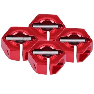 Image of Wheel Hex Hub Adapters, 12mm Universal Adapter for HSP Sakura 1/10 Scale RC Car(6.0MM Red)