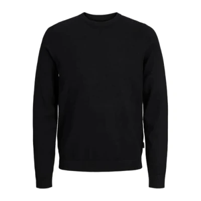 Image of JJ REBEL Men&#039;s Jrebcallum Knit Crew Neck Noos Jumper, Black, S