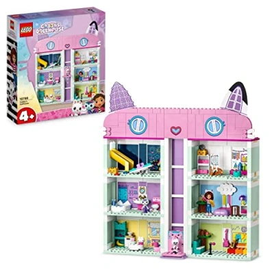 Image of LEGO Gabby&#039;s Dollhouse Toy Playset, 4 Floor &amp; 8 Room with Gabby, Pandy Paws, MerCat and Cakey figures Plus Accessories, Gift Toys for Year Old Girls, Boys Kids 10788