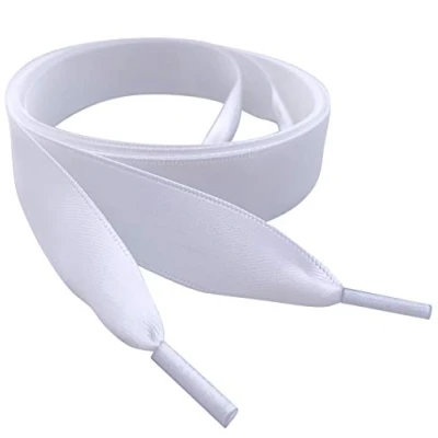 Image of My Ribbon laces White 85cm / 33 Flat Satin shoe Laces/Shoelaces Perfect for pumps sneakers trainers