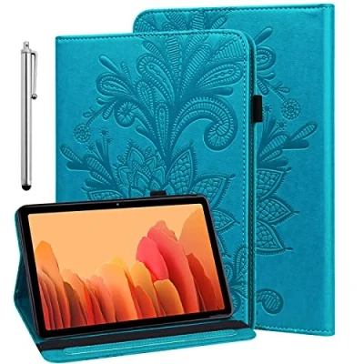 Image of GLANDOTU Case for Lenovo Tab M10 FHD Plus 10.3 inch TB X606F X606X, Lightweight Folio Flip Wallet PU Leather Tablet Cover with Fold Stand Function + Screen Protector &amp; Stylus pen Blue