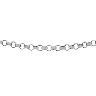 Image of Carissima Gold Women&#039;s 9 ct White 1.2 mm Round Belcher Chain Necklace of Length 46 cm/18 Inch