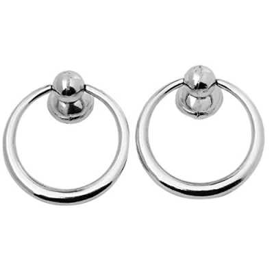 Image of 10Pcs Ring Knobs for Kitchen Cabinet Cupboard Drawer Handle Pull Knob Furniture Hardware Bright Chrome Modern Farmhouse Nordic Simple Style