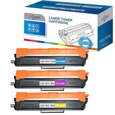 Image of ECSC Compatible Toner Cartridge TN247 / TN243 Replacement For Brother DCP L3500 L3510CDW L3517CDW L3550CDW HL L3210CW L3230CDW L3270CDW L3280CDW Cyan Magenta Yellow (3 Pack)