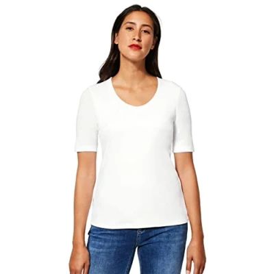 Image of Street One Women&#039;s T Shirt New Palmira, White New, 8