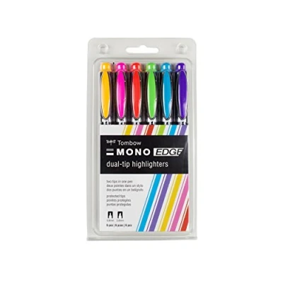 Image of Tombow MONO Edge Highlighters Set of 6,180 x 10 2 cm