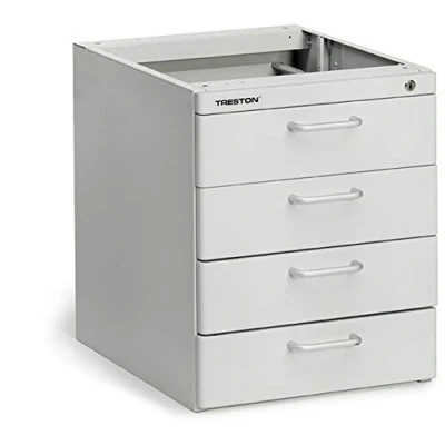 Image of Treston Steel Cabinet, Alloy, Light Grey, 2 Drawer 370 W x 460 D 245 H