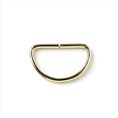 Image of Merriway BH05176 (12 Pcs) Curtain Metal D Rings Electro Brassed 19mm Pack of 12 Pieces