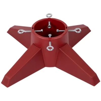 Image of Christmas Tree Stand with Water Reservoir Real Holder Removable Legs Sturdy Base for Trees Up to 8ft Easy Store Xmas Home &amp; Office