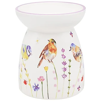 Image of The Leonardo Collection LP48011 Wax/Oil Warmer Garden Birds 1 Piece 11x11x14 cm Accessory, Multicolor