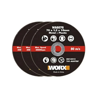 Image of WORX WA6076.3 x3 76mm Metal Cutting Blades for WX801 Chopper