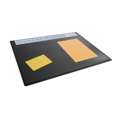 Image of Durable Desk Mat with Annual Calendar, 65 x 50 cm, Insert, Non Slip, Polypropylene, Made in Germany, Black