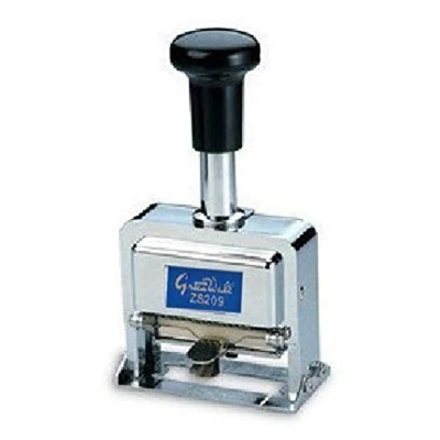 Image of HAND Precision Automatic Numbering Machine/Stamp Self Inking 9 Wheels, 5mm Digits + Free Ink, 2 Dry Pads