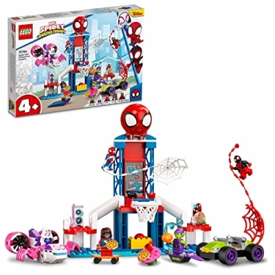 Image of LEGO Marvel Spider Man Webquarters Hangout, Spidey And His Amazing Friends Series, Toys Kids, Boys Girls Age 4 Plus Years Old With Miles Morales &amp; Green Goblin Minifigures 10784