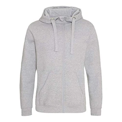 Image of AWDis Just Hoods Mens Graduate Heavyweight Full Zip Hoodie (XL) (Heather Grey)