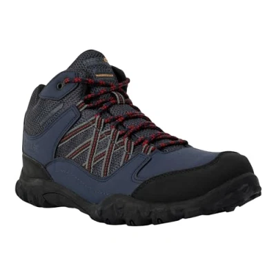 Image of Regatta Mens Edgepoint Hydropel Mid Height Walking Boots, Waterproof &amp; Breathable with Hardwearing Threads TECFOAM Insock Perfect for Outdoors, Walking, Hiking Climbing