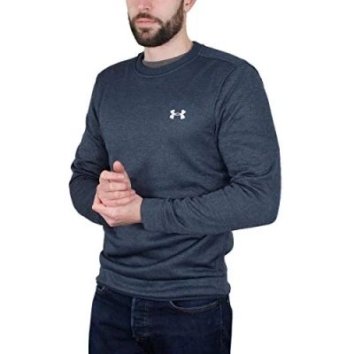 Image of Under Armour Mens UA SweaterFleece Crew Sweater Academy/Halo Gray S