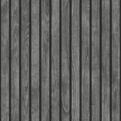 Image of Muriva Wooded Slats Black Wallpaper 102576