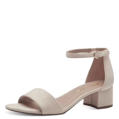 Image of Tamaris Women&#039;s 1 28201 42 251 Heeled Sandal, Beige, 6 UK