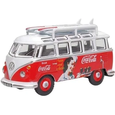Image of Oxford Diecast Vw T1 Bus And Surfboards Coca Cola