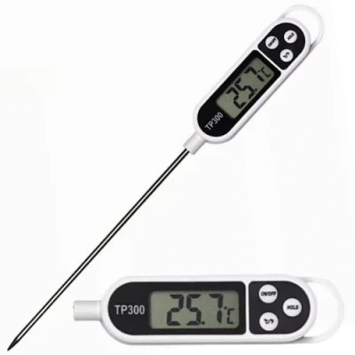 Image of Cooking Meat Thermometer,TMGLOBLE Digital Food Thermometer Instant Read Long Probe, Auto Off, LCD Screen Thermometers for BBQ, Coffee, Milk, Water, Jam, Grill (Battery Included) Probe