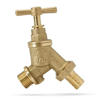 Image of Outside Tap 1/2&quot; Hose Pipe Bibtap WRAS Approved Double Check Outdoor Garden Brass Bib Taps