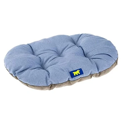 Image of Ferplast Dog Cushion Relax, for large dogs, Cat Cushion, Mat kennels and cars Washable in Cotton with Soft Padding, 100 x 63 cm. Sky blue
