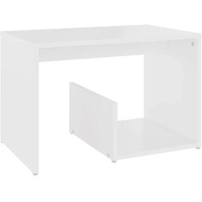 Image of vidaXL Side Table White 59x36x38 cm Engineered Wood