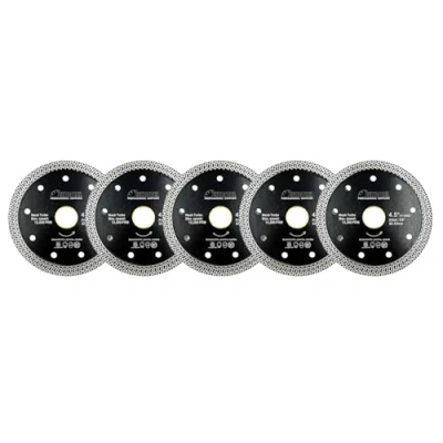 Image of SHDIATOOL Diamond Porcelain Saw Blade 5PK Dia 115MM with Mesh Turbo Rim Segment Cutting Tile Ceramic Granite Marble(4.5 Inch Mesh)
