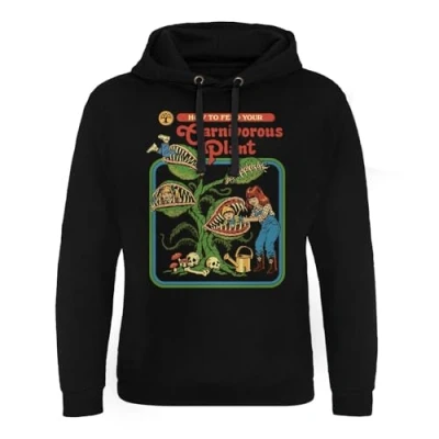 Image of Steven Rhodes Officially Licensed Carnivorous Plant Epic Hoodie (Black), XX Large
