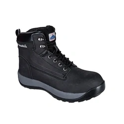 Image of Portwest Steelite Constructo Nubuck Boot S3 HRO, Size: 46, Colour: Black, FW32BKR46