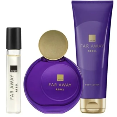 Image of Far Away Rebel Gift Set, includes Eau de Parfum 50ml, Body Lotion 125ml and Purse Spray 10ml