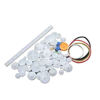 Image of 60pcs Reusable Plastic Gears Shaft Belt Rack White Single Double Reduction Crown Worm Cog Wheels Robot Parts DIY A Wide Variety Of Styles Practical and Professional
