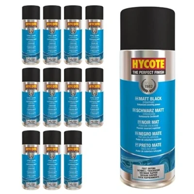 Image of Hycote Matt Black 400ml (Pack of 12)