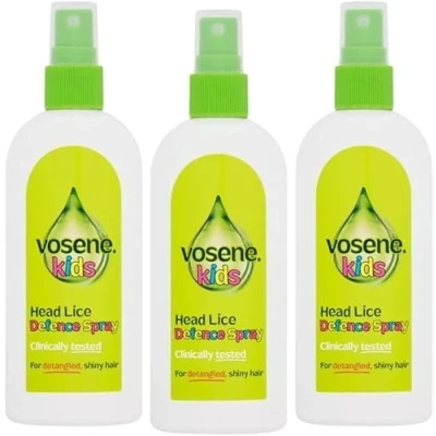 Image of THREE PACKS of Vosene Kids Conditioning Defence Spray 150ml, Clear