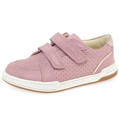Image of Clarks Girl&#039;s Fawn Solo Sneaker, Light Pink Leather, 13.5 UK Child