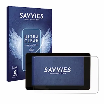 Image of Savvies 6 Pack Screen Protector compatible with Raspberry Pi Touchscreen 7&quot; Protection Film Clear