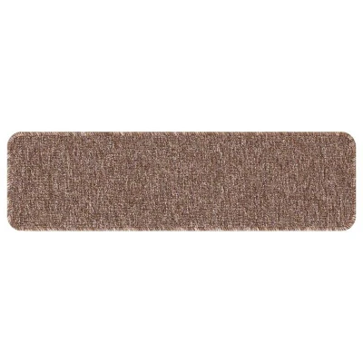 Image of vidaXL Stair Mats with Latex Backing Brown 20x75 cm