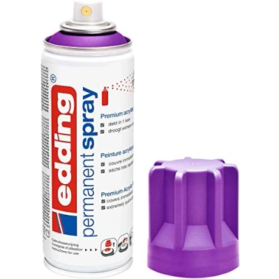 Image of edding 5200 permanent spray berry matt 200 ml acrylic paint for painting and decorating glass, metal, wood, ceramic, plastic, canvas aerosol spray,