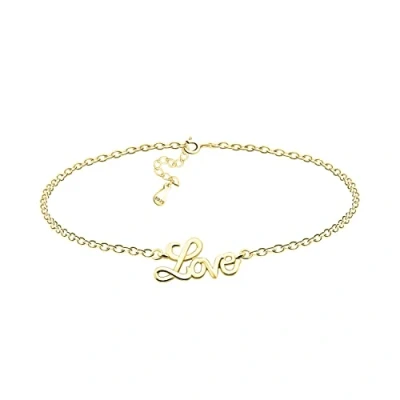 Image of SOFIA MILANI Women&#039;s Bracelet 925 Silver Gold Plated Love Pendant B0321