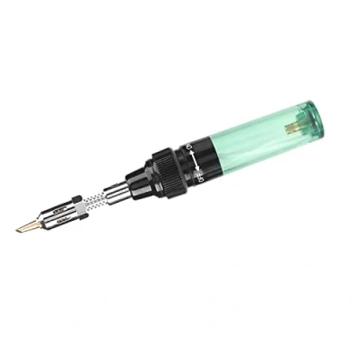 Image of Gas Soldering Iron, Green Cordless Butane Blow Torch Iron Gun Welding Pen Tool 1300℃