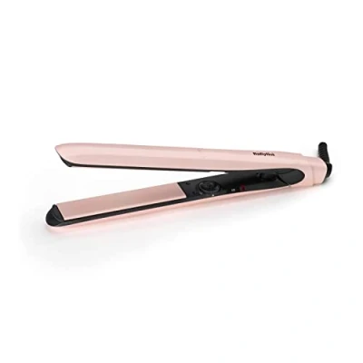 Image of BaByliss Rose Blush 235C Hair Straighteners, Extra long titanium ceramic plates for smooth gliding, Ultra fast heat up, 13 settings up to 235C, pink