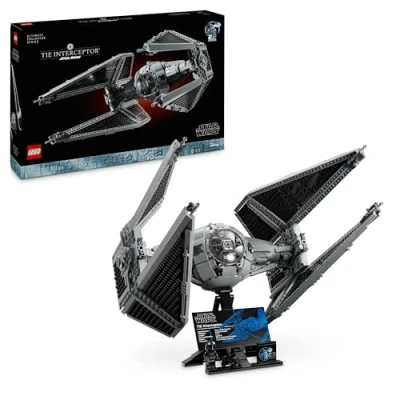 Image of LEGO Star Wars TIE Interceptor UCS Vehicle Building Set, Model Kit for Adults to Build, with Pilot Minifigure &amp; Droid Figure, Collectible Gifts Men, Women, Him or Her 75382