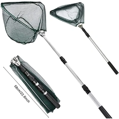 Image of Landing Nets for Fishing, Xndryan 170CM Telescopic Fishing Net Pole Bird Fish Catch Release, Portable Carp Trout