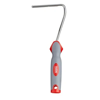 Image of ProDec Advance ARFR003 Soft Grip 4 inch Mini Paint Roller Frame Compatible with All Rollers 10 long, Universal 6 mm Diameter Chrome Push Fit Bar