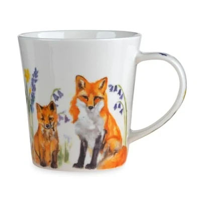 Image of Lesser &amp; Pavey Feather Fur Foxes Mug Ceramic Coffee Mugs for Home or Work Premium Design All Occasions Lovely Tea, Hot Drinks Jennifer Rose Gallery