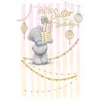 Image of Me To You Tatty Teddy Cute Birthday Card The Most Amazing Sister Official Collection