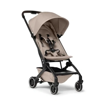 Image of Joolz AER+ Lightweight &amp; Compact Travel Stroller Portable One Hand Fold Design Ergonomic Seat for Infant Toddler (up to 22 Kg) XXL Sun Hood Airplane Pouch (Sandy Taupe)