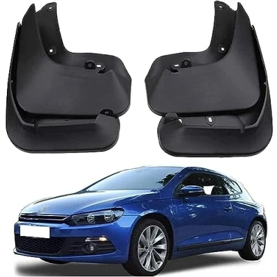 Image of 4 Pcs Car Molded Mud Flaps, for VW Scirocco 2009 2017 Mudflaps Guards Mudguards, Splash Front Rear ​Fender Styling Trim Replace Accessories